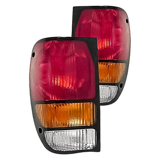 Replacement - Driver and Passenger Side Tail Light Lens and Housing Set (CAPA Certified)