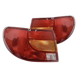 Replacement - Driver and Passenger Side Tail Light Lens and Housing Set (Standard Line)