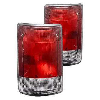 Replacement - Driver and Passenger Side Tail Light Lens and Housing Set (Standard Line)