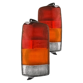 Replacement - Driver and Passenger Side Tail Light Lens and Housing Set (CAPA Certified)