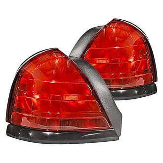 Replacement - Driver and Passenger Side Tail Light Lens and Housing Set (CAPA Certified)