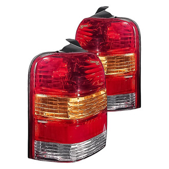 Replacement - Driver and Passenger Side Tail Light Lens and Housing Set (CAPA Certified)