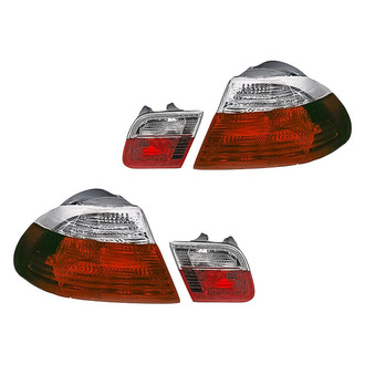 Replacement - Driver and Passenger Side Inner and Outer Tail Light Lens and Housing Set (Standard Line)