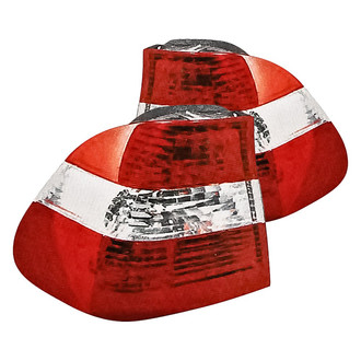 Replacement - Driver and Passenger Side Outer Tail Light Lens and Housing Set (Standard Line)