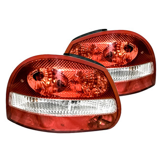 Replacement - Driver and Passenger Side Tail Light Lens and Housing Set (Standard Line)
