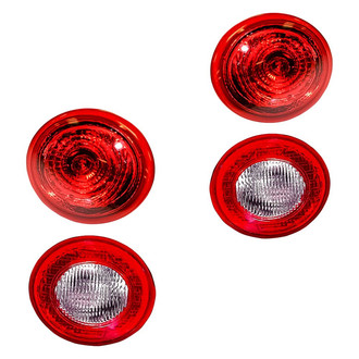 Replacement - Driver and Passenger Side Lower and Upper Tail Light Set (CAPA Certified)