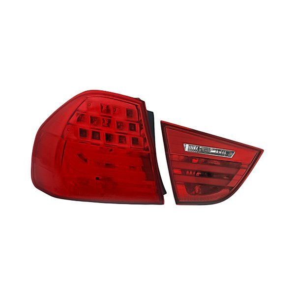 Replacement - Driver Side Inner and Outer Tail Light Lens and Housing Set, BMW 3-Series