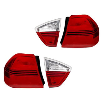 Replacement - Driver and Passenger Side Inner and Outer Tail Light Lens and Housing Set (Standard Line)