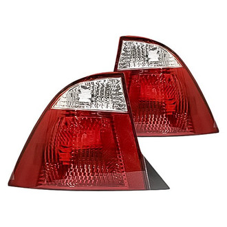 Replacement - Driver and Passenger Side Tail Light Lens and Housing Set (CAPA Certified)