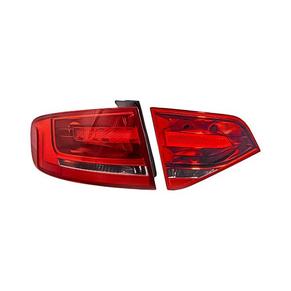 Replacement - Driver Side Inner and Outer Tail Light Lens and Housing Set, Audi A4