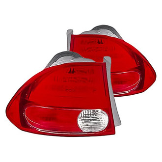 Replacement - Driver and Passenger Side Outer Tail Light Lens and Housing Set (Standard Line)