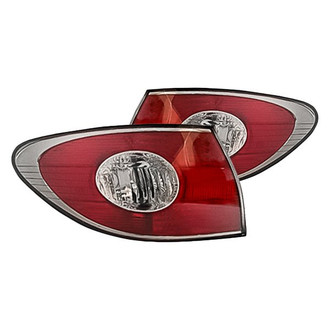 Replacement - Driver and Passenger Side Outer Tail Light Lens and Housing Set (Standard Line)