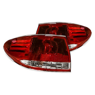 Replacement - Driver and Passenger Side Outer Tail Light Lens and Housing Set (Standard Line)