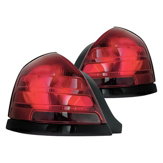 Replacement - Driver and Passenger Side Tail Light Lens and Housing Set (Standard Line)