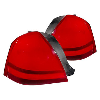 Replacement - Driver and Passenger Side Tail Light Lens and Housing Set (CAPA Certified)