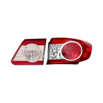 Replacement - Passenger Side Driver and Passenger Side Inner and Outer Tail Light Lens and Housing Set (Standard Line)
