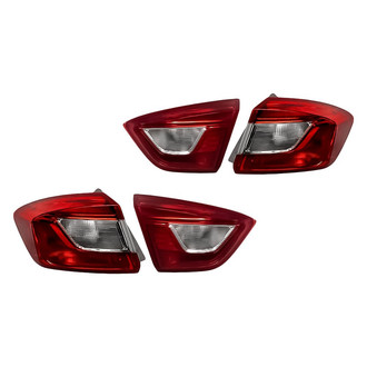 Replacement - Driver and Passenger Side Inner and Outer Tail Light Set (CAPA Certified)