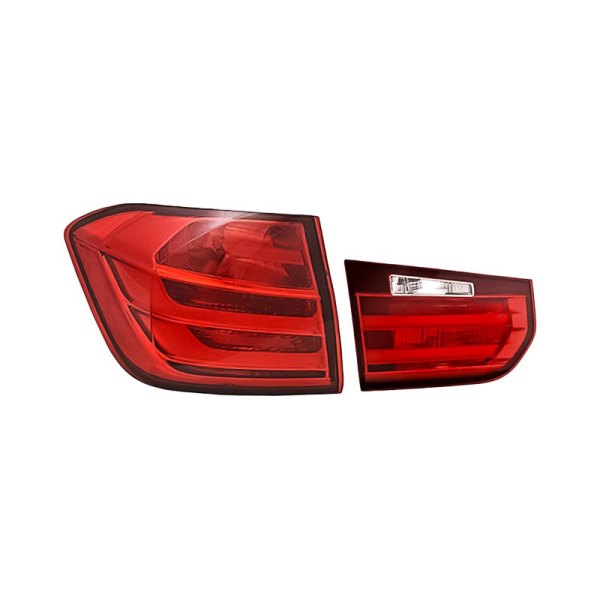 Replacement - Driver Side Inner and Outer Tail Light Lens and Housing Set, BMW 3-Series