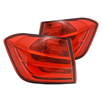 Replacement - Driver and Passenger Side Outer Tail Light Lens and Housing Set (Standard Line)