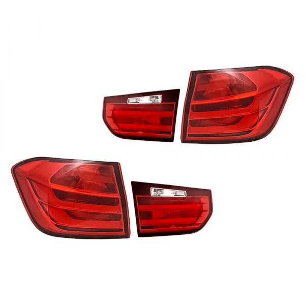 Replacement - Inner and Outer Tail Light Lens and Housing Set, BMW 3-Series