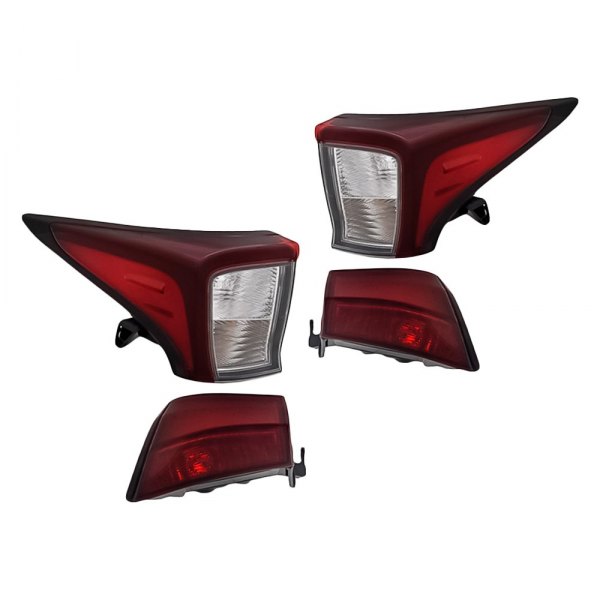 Replacement - Lower and Upper Tail Light Lens and Housing Set, Toyota Prius