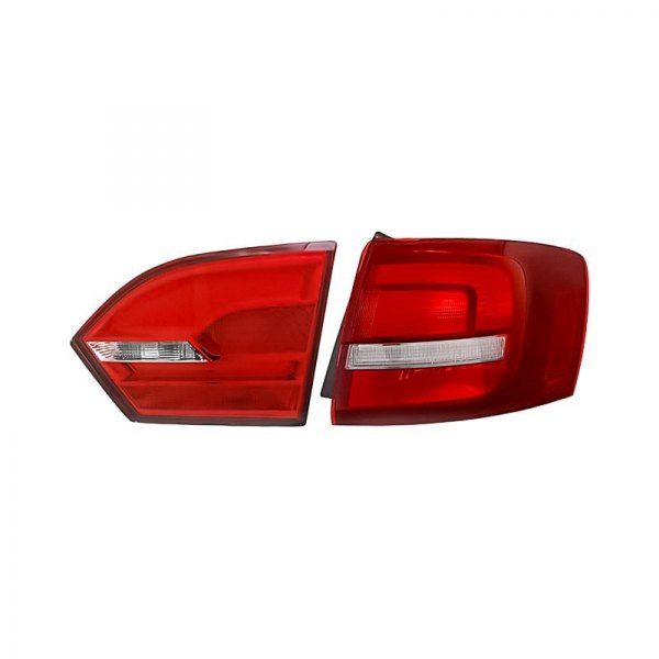 Replacement - Passenger Side Inner and Outer Tail Light Set, Volkswagen Jetta