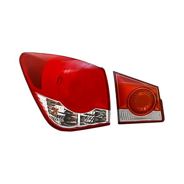 Replacement - Driver Side Inner and Outer Tail Light Set, Chevy Cruze