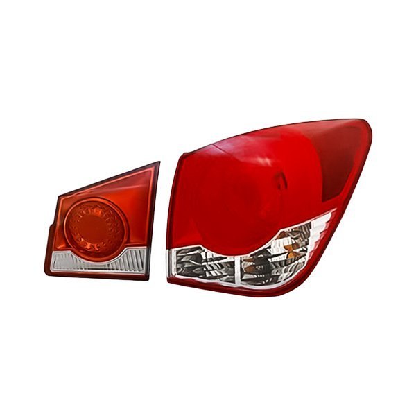Replacement - Passenger Side Inner and Outer Tail Light Set, Chevy Cruze
