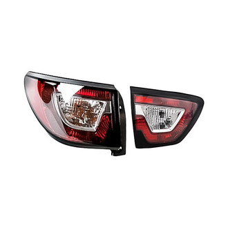 Replacement - Driver Side Driver and Passenger Side Inner and Outer Tail Light Set (CAPA Certified)