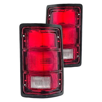 Replacement - Driver and Passenger Side Tail Light Lens and Housing Set (Standard Line)