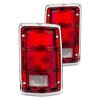 Replacement - Driver and Passenger Side Tail Light Lens and Housing Set (Standard Line)