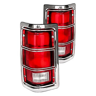 Replacement - Driver and Passenger Side Tail Light Lens and Housing Set (Standard Line)