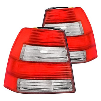 Replacement - Driver and Passenger Side Tail Light Lens and Housing Set (Standard Line)