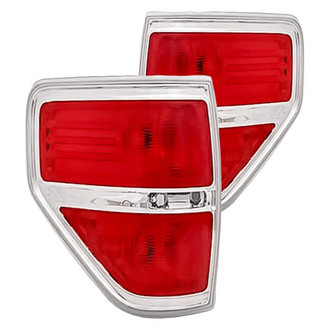 Replacement - Driver and Passenger Side Tail Light Lens and Housing Set (Standard Line)