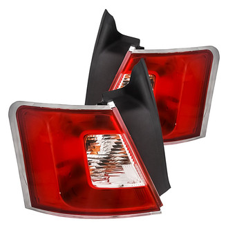 Replacement - Driver and Passenger Side Outer Tail Light Lens and Housing Set (Standard Line)