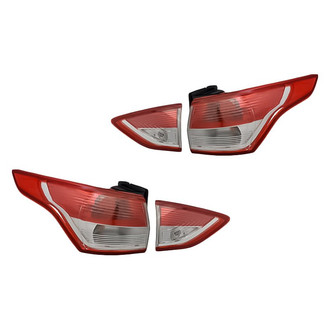 Replacement - Driver and Passenger Side Inner and Outer Tail Light Set (CAPA Certified)