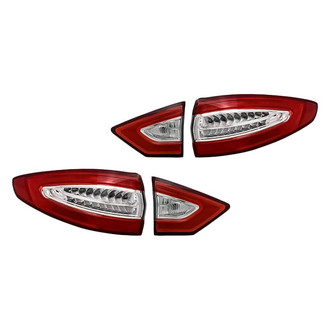 Replacement - Driver and Passenger Side Inner and Outer Tail Light Set (CAPA Certified)