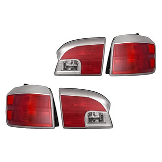 Replacement - Driver and Passenger Side Inner and Outer Tail Light Set (CAPA Certified)