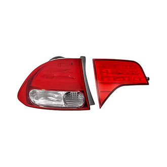 Replacement - Driver Side Driver and Passenger Side Inner and Outer Tail Light Lens and Housing Set (CAPA Certified)
