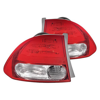 Replacement - Driver and Passenger Side Outer Tail Light Lens and Housing Set (Standard Line)