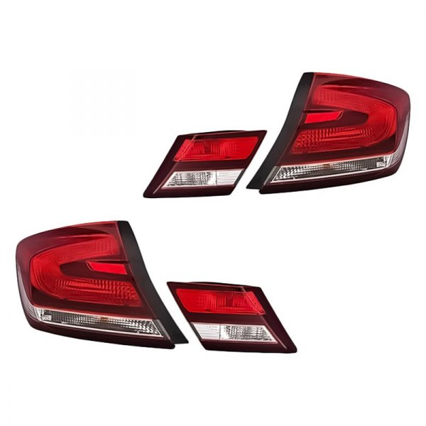 Replacement - Inner and Outer Tail Light Set, Honda Civic Si