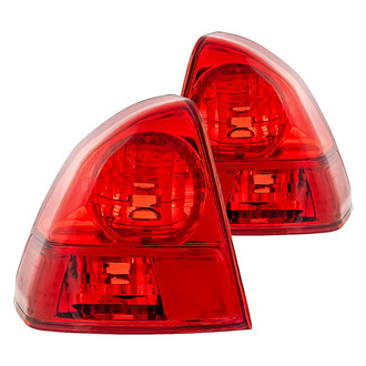 Replacement - Driver and Passenger Side Outer Tail Light Lens and Housing Set (Standard Line)