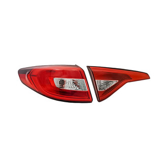 Replacement - Driver Side Driver and Passenger Side Inner and Outer Tail Light Set (CAPA Certified)