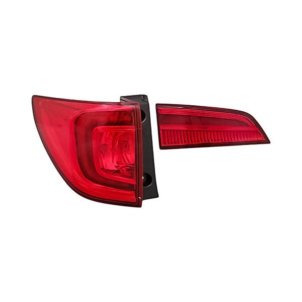 Replacement - Driver Side Inner and Outer Tail Light Set, Honda Pilot
