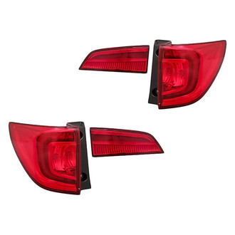Replacement - Driver and Passenger Side Inner and Outer Tail Light Set (CAPA Certified)