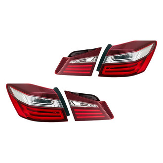 Replacement - Driver and Passenger Side Inner and Outer Tail Light Set (CAPA Certified)