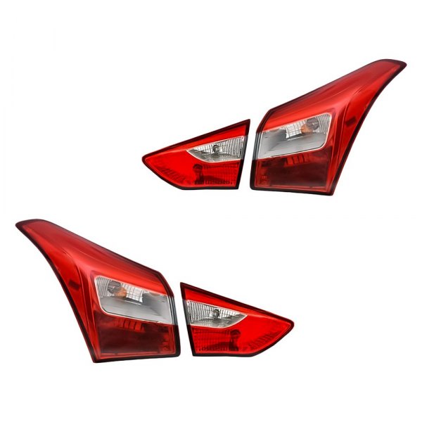 Replacement - Inner and Outer Tail Light Set, Hyundai Elantra