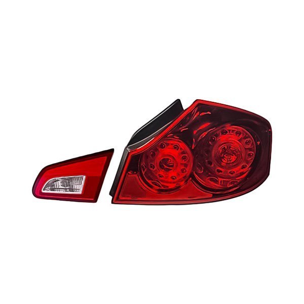 Replacement - Passenger Side Inner and Outer Tail Light Set, Infiniti Q40
