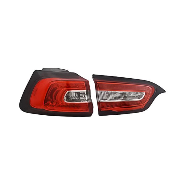 Replacement - Driver Side Inner and Outer Tail Light Set, Jeep Cherokee