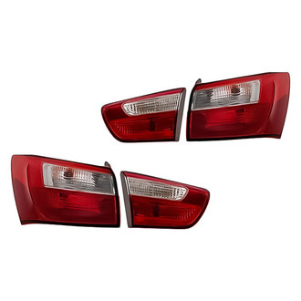 Replacement - Driver and Passenger Side Inner and Outer Tail Light Set (CAPA Certified)